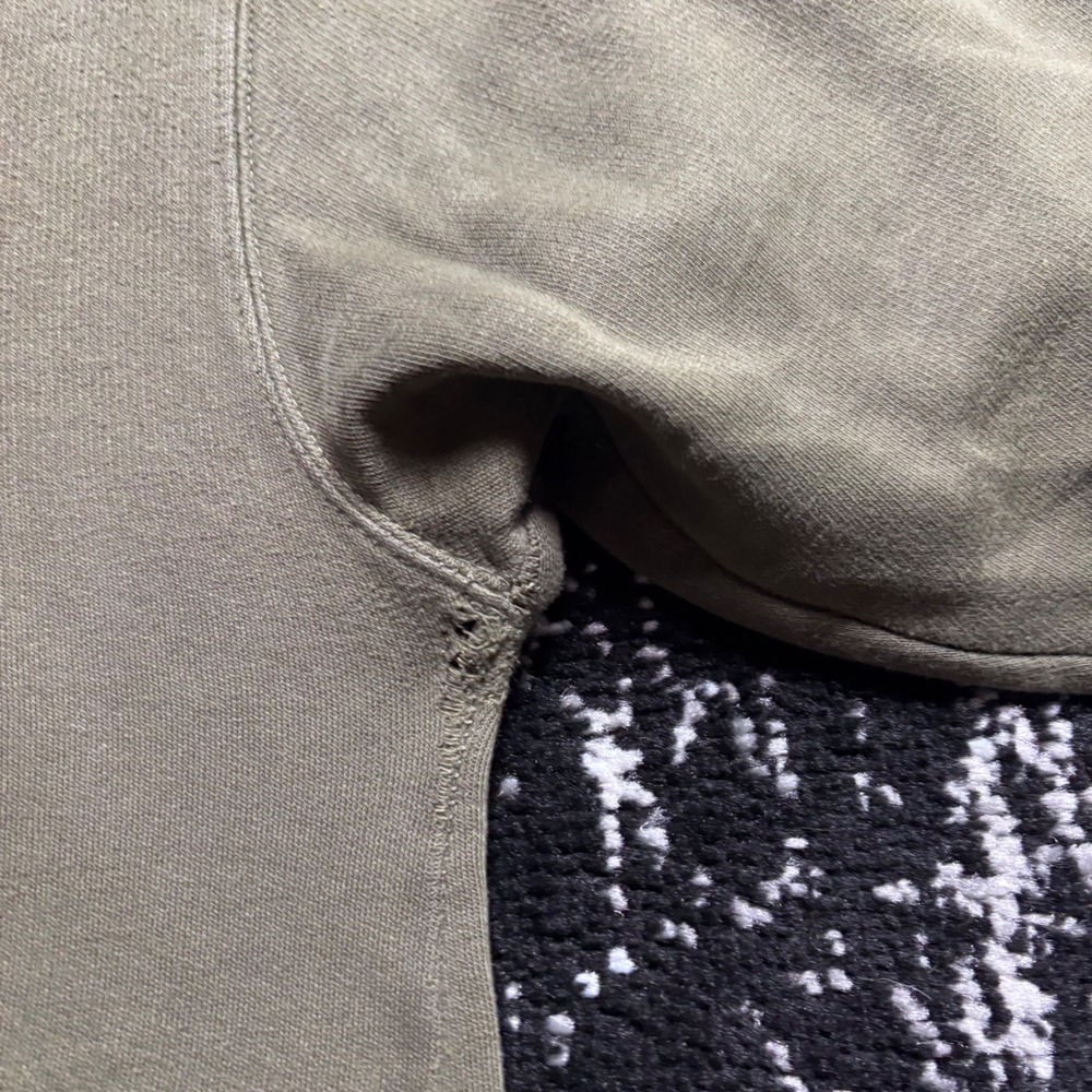 Quiksilver Mens Hoodie Y2K Surf Checkerboard Logo Pullover Olive Green XL - Picture 3 of 5
